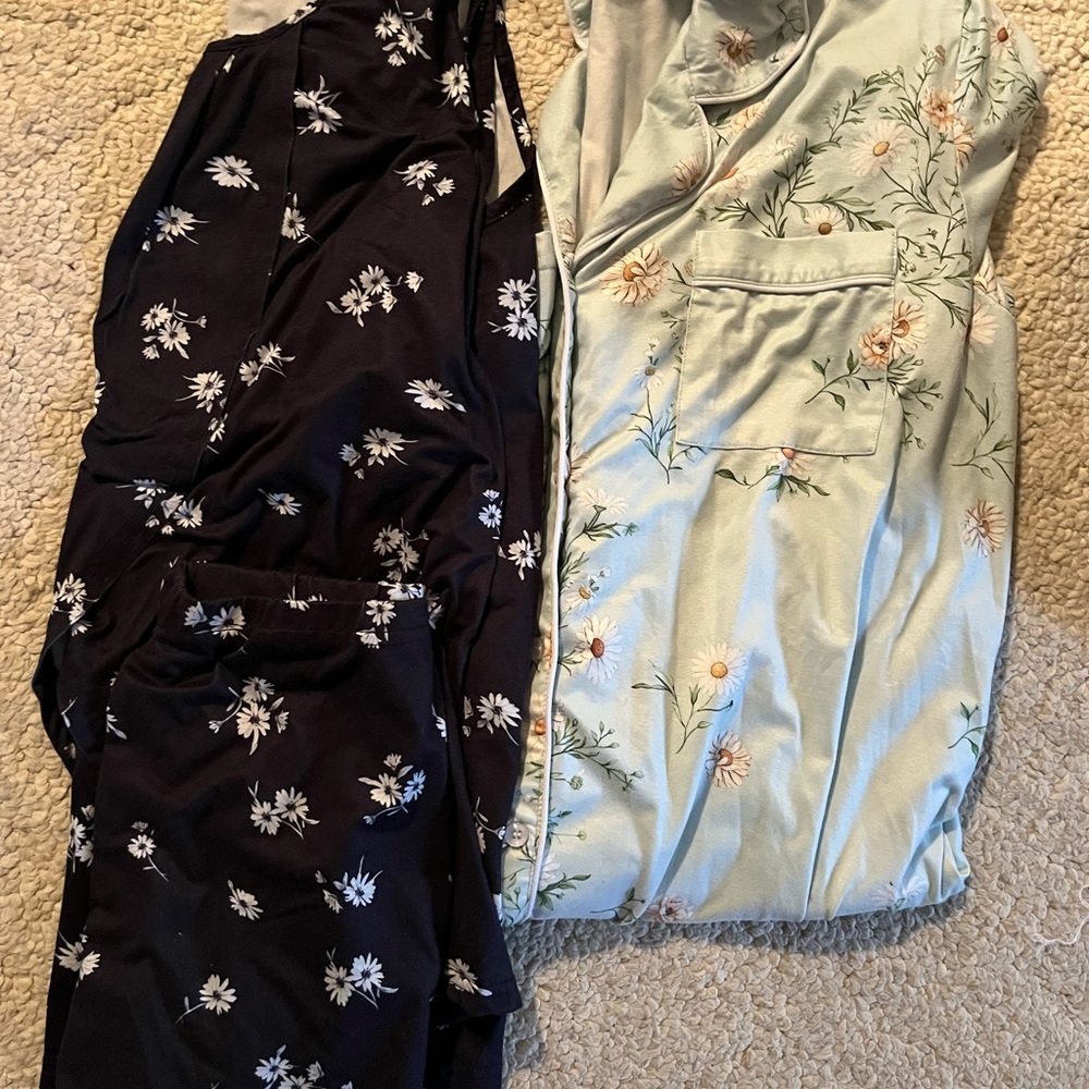 maternity pajamas bundle medium & large